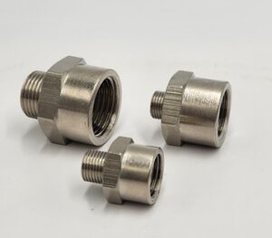 Redukcja 1/2”W-1/2″Z, mosiądz niklowany