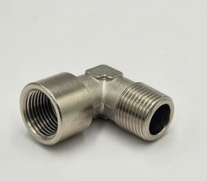 Kolano gwintowane 90°, GW/GZ 3/8″, 16 bar, mosiądz niklowany