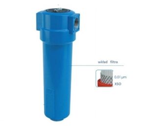 Filtr dokładny 0,01um, przyłącze: 3/8’’, ciśnienie max. 16bar, przepływ: 1,00m3/min Filtr dokładny 0,01um, przyłącze: 3/8’’, ciśnienie max. 16bar, przepływ: 1,00m3/min