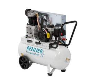 Kompresor olejowy, dwutłokowy, jednostopniowy, wydajność: 190l/min, ciśnienie max.: 10 bar, moc silnika: 1,5kW, zasilanie: 400V, pojeność zbiornika: 50l, wymiary: 842x383x723mm, waga: 52kg, poziom hałasu: 96dB(A)