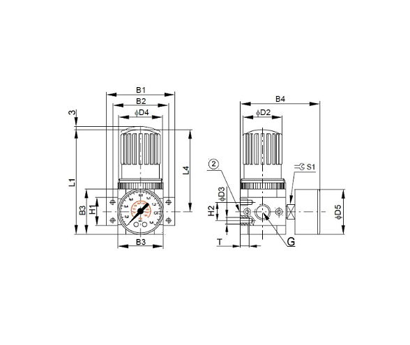 Reduktor sprężonego powietrza G1/2″, 0.5-12 bar Reduktor sprężonego powietrza G1/2″, 0.5-12 bar