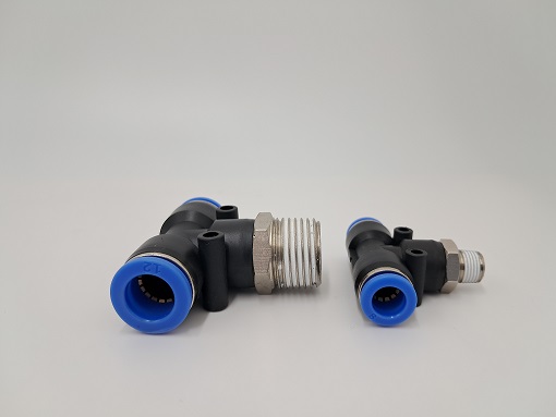 Trójnik wtykowy T GZ 1/2 do węża ø 10, teflon Trójnik wtykowy T GZ 1/2 do węża ø 10, teflon