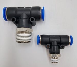 Trójnik wtykowy T GZ 1/8 do węża ø 6 , teflon Trójnik wtykowy T GZ 1/8 do węża ø 6 , teflon