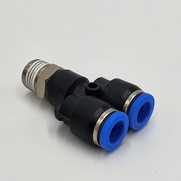 Trójnik wtykowy Y GZ 1/4 do węża ø 8, teflon Trójnik wtykowy Y GZ 1/4 do węża ø 8, teflon