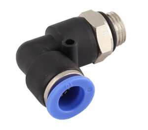 Złączka wtykowa kątowa GZ1/2 do węża ø 10, oring Złączka wtykowa kątowa GZ1/2 do węża ø 10, oring