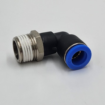 Złączka wtykowa kątowa GZ1/4 do węża ø 4, teflon Złączka wtykowa kątowa GZ1/4 do węża ø 4, teflon