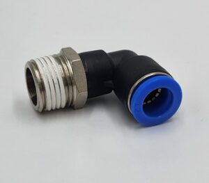 Złączka wtykowa kątowa GZ1/8 do węża ø 4, teflon