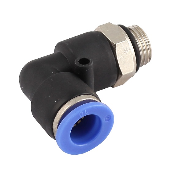 Złączka wtykowa kątowa GZ3/8 do węża ø 6, oring Złączka wtykowa kątowa GZ3/8 do węża ø 6, oring