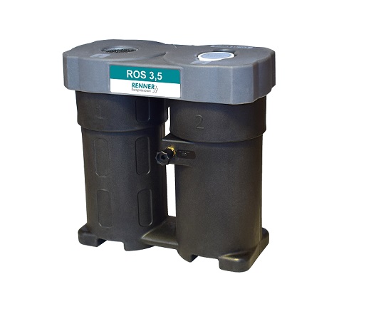 Separator woda olej, wydajność układu 3,5m3/min, przyłącza: wej. 1×1/2″, wyj.1×1/2″, wymiary: 396x240x385mm, waga: 5kg Separator woda olej, wydajność układu 3,5m3/min, przyłącza: wej. 1×1/2″, wyj.1×1/2″, wymiary: 396x240x385mm, waga: 5kg