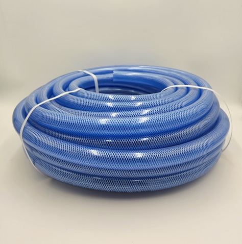 Wąż techniczny zbrojony 25×4, 50mb, transparentny niebieski Wąż techniczny zbrojony 25×4, 50mb, transparentny niebieski