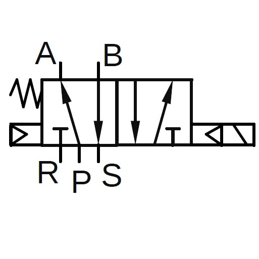 Elektrozawór 5/2, G1/8, monostabilny, 24V DC Elektrozawór 5/2, G1/8, monostabilny, 24V DC