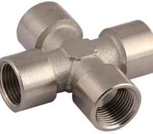 Czwórnik WWWW,  4×1/2″GW, mosiądz niklowany, 16bar