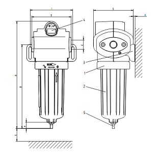 Filtr trójstopniowy (sub-mikro filtr, adsorbera z węglem aktywnym, filtr częstek stałych), przepływ 0,83m3/min, przyłącze 1/2″ Filtr trójstopniowy (sub-mikro filtr, adsorbera z węglem aktywnym, filtr częstek stałych), przepływ 0,83m3/min, przyłącze 1/2″