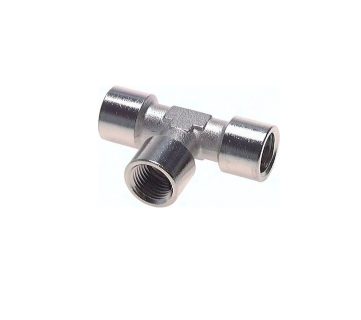 Trójnik typ T WWW, 3×1/2″, mosiądz niklowany Trójnik typ T WWW, 3×1/2″, mosiądz niklowany