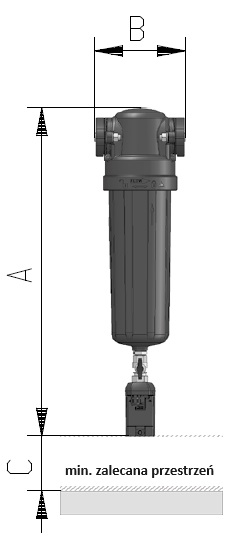 Separator cyklonowy 3/8″, przepływ 0,83m3/min, z automatycznym spustem UFM-D 05 Separator cyklonowy 3/8″, przepływ 0,83m3/min, z automatycznym spustem UFM-D 05