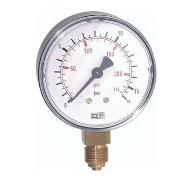 Manometr D63, zakres pomiarowy: 0-60bar, przyłącze dolne 1/4″ Manometr D63, zakres pomiarowy: 0-60bar, przyłącze dolne 1/4″