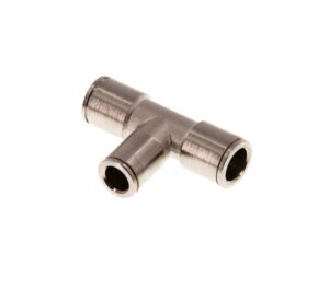 Trójnik wtykowy T redukcyjny z do węża 2x ø 8 i ø 6, NBR do +80°C Trójnik wtykowy T redukcyjny z do węża 2x ø 8 i ø 6, NBR do +80°C