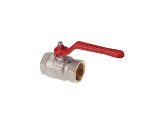 Zawór kulowy, mosiądz, wersja krótka, G 1/4, PN50, pełny przelot , czerwona rączka Zawór kulowy, mosiądz, wersja krótka, G 1/4, PN50, pełny przelot , czerwona rączka