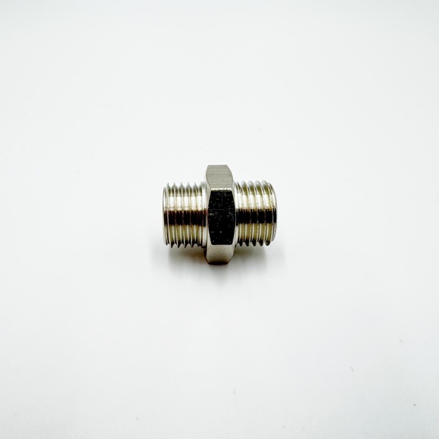 Nypel GZ 1/4″, mosiądz niklowany, 16bar Nypel GZ 1/4″, mosiądz niklowany, 16bar