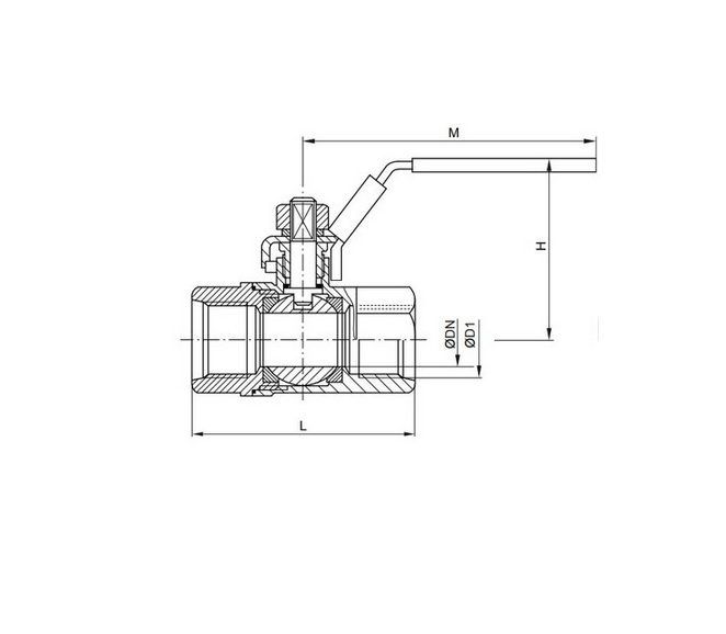 Zawór kulowy, stal nierdzewna (AISI304/316), G 1 1/2, PN63, , niebieska rączka Zawór kulowy, stal nierdzewna (AISI304/316), G 1 1/2, PN63, , niebieska rączka