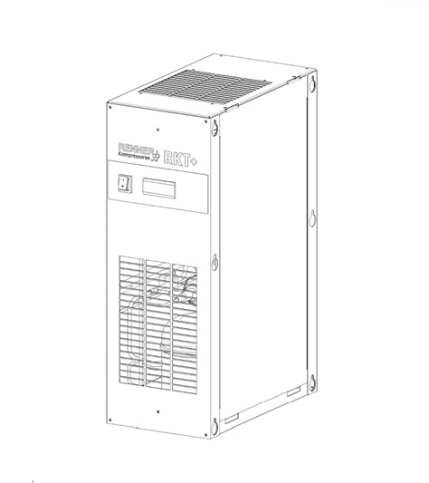 Osuszacz ziębniczy RENNER RKT +0065 , przepływ przy 7bar: 1,08m3/min, przyłącze: 1/2″, wymiary: 255x455x626mm, waga: 33kg, z automatycznym spustem kondensatu Osuszacz ziębniczy RENNER RKT +0065 , przepływ przy 7bar: 1,08m3/min, przyłącze: 1/2″, wymiary: 255x455x626mm, waga: 33kg, z automatycznym spustem kondensatu