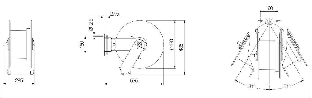Zwijacz przewodu sprężonego powietrza MAVEL Roll Big Profi Open AIR/25 Automatic, długość: 24+1m-1/2″ , PU – Mavel Zwijacz przewodu sprężonego powietrza MAVEL Roll Big Profi Open AIR/25 Automatic, długość: 24+1m-1/2″ , PU – Mavel