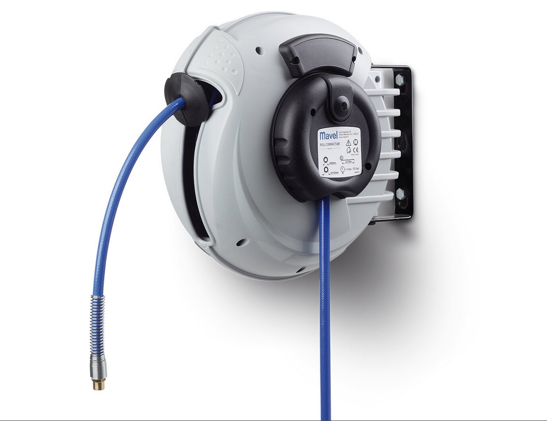 Zwijacz przewodu sprężonego powietrza MAVEL Roll Compact AIR/8 , długość: 8m, średnica: 10x15mm, PU – Mavel Zwijacz przewodu sprężonego powietrza MAVEL Roll Compact AIR/8 , długość: 8m, średnica: 10x15mm, PU – Mavel