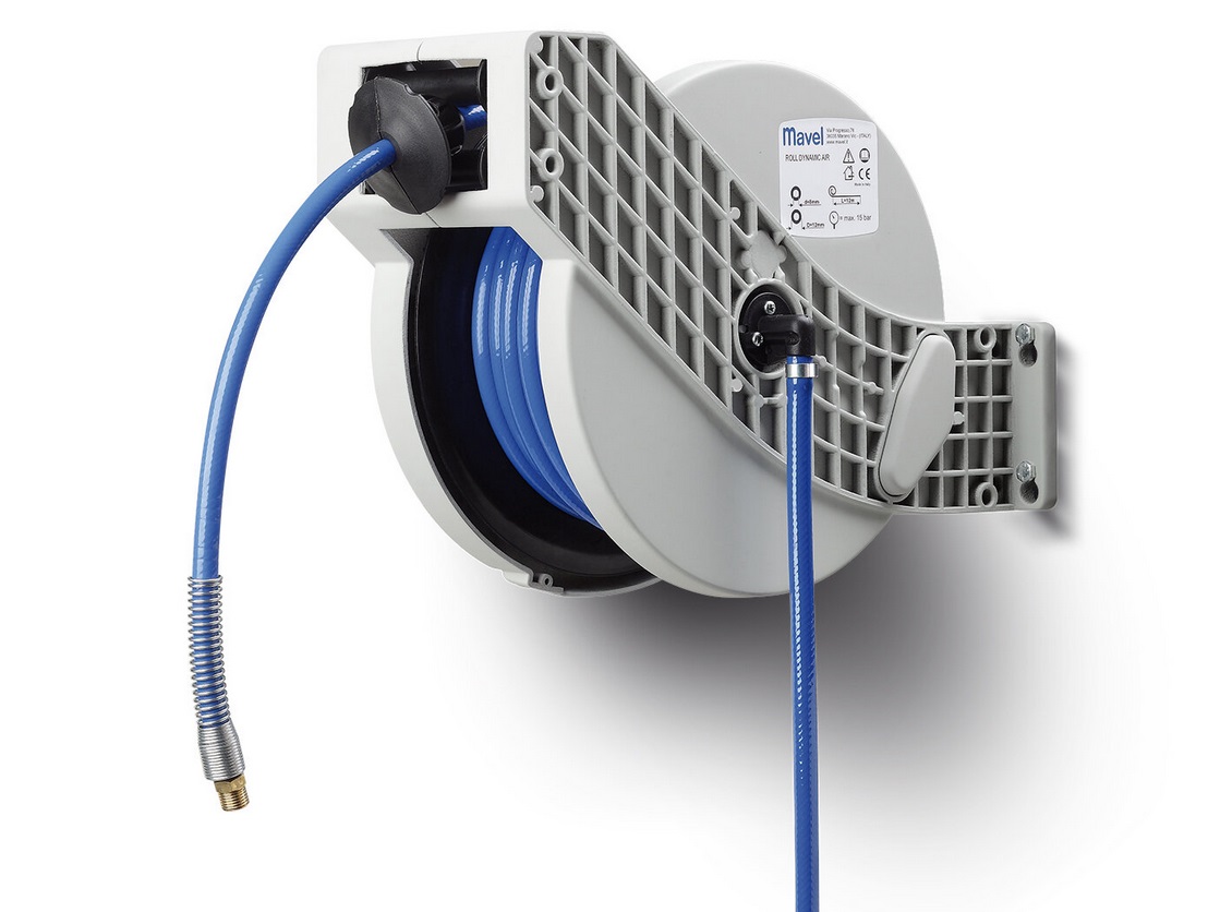 Zwijacz przewodu sprężonego powietrza MAVEL Roll Dynamic AIR/8 , długosć: 8m, średnica: 10x15mm, PU – Mavel Zwijacz przewodu sprężonego powietrza MAVEL Roll Dynamic AIR/8 , długosć: 8m, średnica: 10x15mm, PU – Mavel