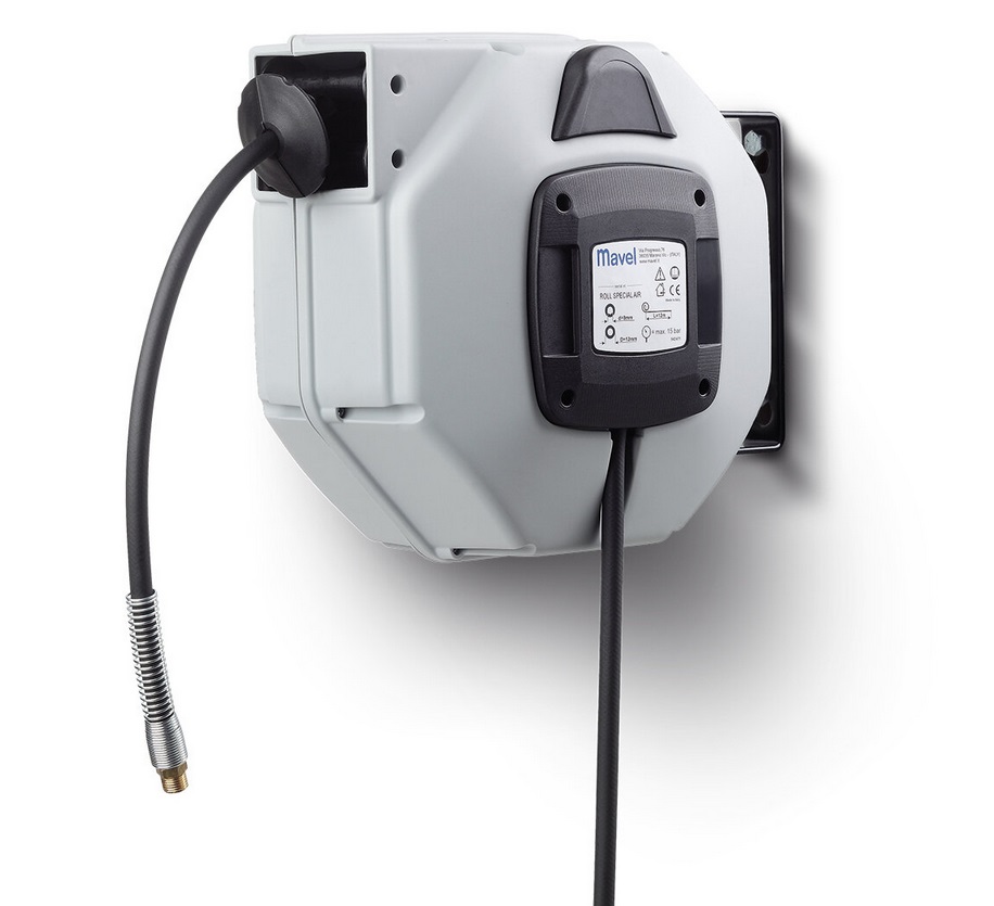 Zwijacz przewodu sprężonego powietrza MAVEL Roll Special AIR/12 , długość: 12m, średnica: 8x12mm, PU – Mavel Zwijacz przewodu sprężonego powietrza MAVEL Roll Special AIR/12 , długość: 12m, średnica: 8x12mm, PU – Mavel