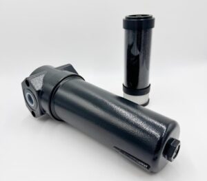 Filtr z węglem aktywnym, filtr dokładny 0,1um, przyłącze: 1’’, ciśnienie max. 16bar, przepływ: 3,30m3/min